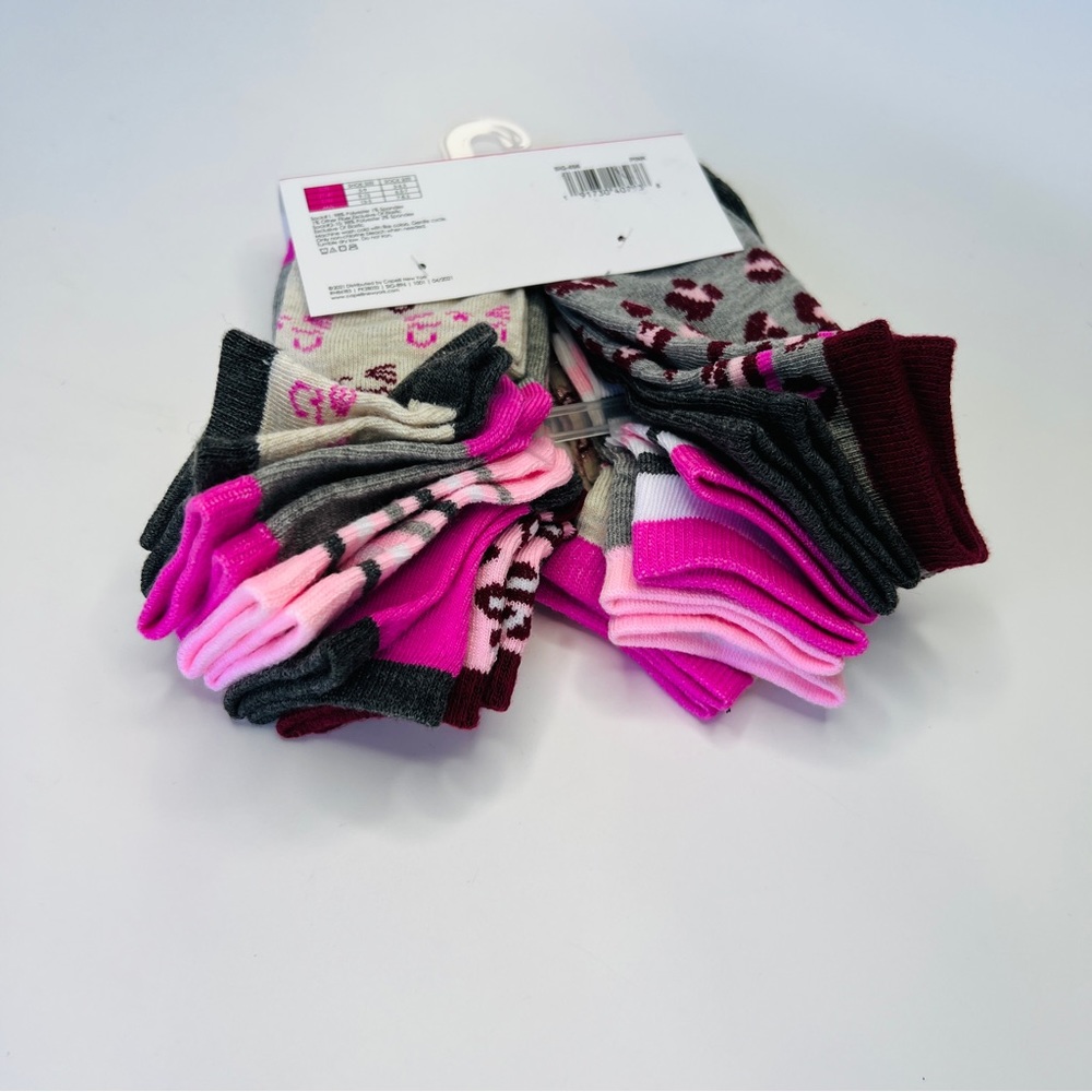 Capelli 10 Pack Ankle Socks 2T-4T Shoe Size 5-9 - Picture 2 of 4
